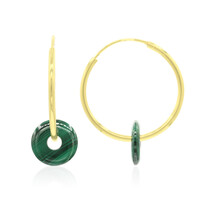 Orecchini in argento con Malachite