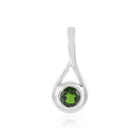 Ciondolo in argento con Diopside Russo