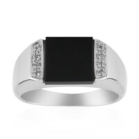 Anello in argento con Onice Nero
