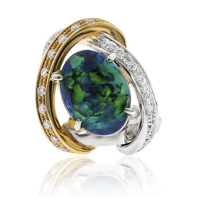 Anello in platino con Opale Nero (CIRARI)