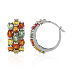 Orecchini in argento con Zaffiro Fancy