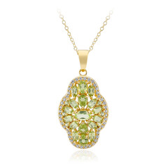 Collana in argento con Peridoto della Birmania