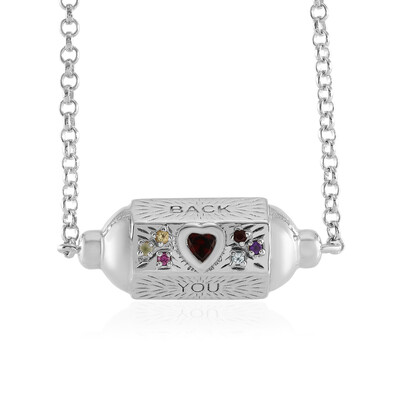 Collana in argento con Granato Mozambico (M de Luca)