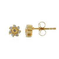 Orecchini in argento con Diamante Champagne I3