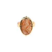 Anello in argento con Agata Lace