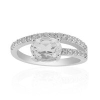 Anello in argento con Topazio Bianco