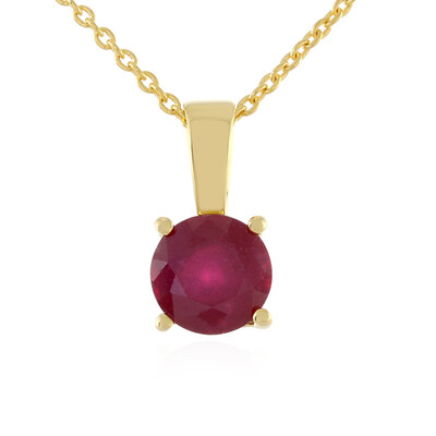 Collana in argento con Rubino del Madagascar