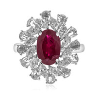 Anello in oro con Rubino Mozambico AAA (CIRARI)