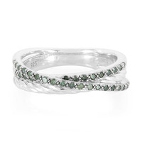 Anello in argento con Diamante Verde