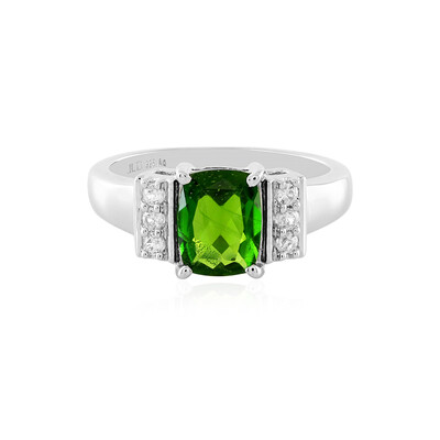 Anello in argento con Diopside Russo
