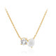 Collana in argento con Quarzo bianco pastello