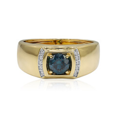 Anello in oro con Diamante Blu VS1