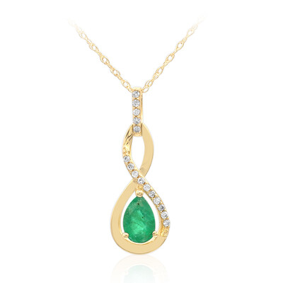 Collana in oro con Smeraldo Zambia AAA