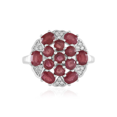 Anello in argento con Rubino del Madagascar
