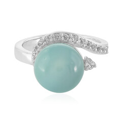 Anello in argento con Calcedonio Acqua
