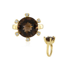 Anello in argento con Quarzo Fumè