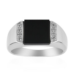 Anello in argento con Onice Nero