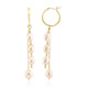 Orecchini in argento con Perla d'Acqua Dolce Arancione (TPC)