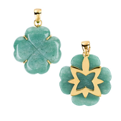 Ciondolo in argento con Avventurina Verde