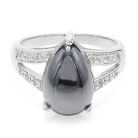Anello in argento con Ematite Nera