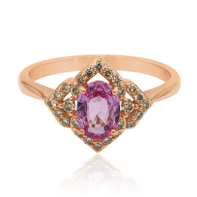Anello in oro con Zaffiro Rosa (Annette)