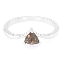 Anello in argento con Quarzo Fumè