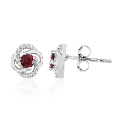 Orecchini in argento con Spinello Rosso