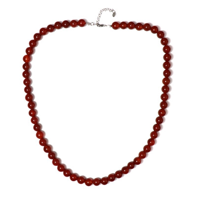 Collana in argento con Onice Rossa