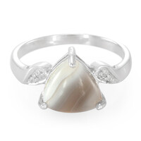 Anello in argento con Agata Botswana