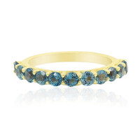 Anello in argento con Topazio Blu Londra