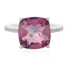Anello in argento con Quarzo Rosso Oriente