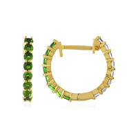 Orecchini in argento con Diopside Russo