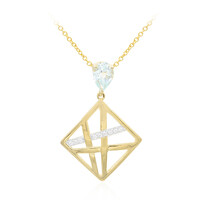 Collana in argento con Topazio Blu Cielo