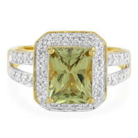 Anello placcato in oro giallo con Zultanite