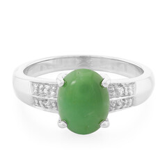 Anello in argento con Crisoprasio Imperiale