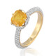 Anello in argento con Zaffiro Giallo del Madagascar (de Melo)