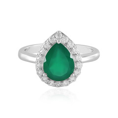 Anello in argento con Onice Verde
