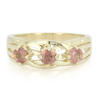Anello in oro con Zaffiro Padparadscha (non riscaldato)
