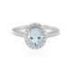 Anello in argento con Acquamarina Brasiliana