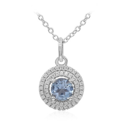 Collana in argento con Topazio Blu Cielo