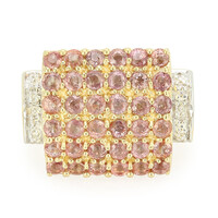 Anello in oro con Zaffiro Padparadscha (non riscaldato) (AMAYANI)