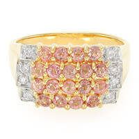 Anello in oro con Zaffiro Padparadscha (non riscaldato) (AMAYANI)