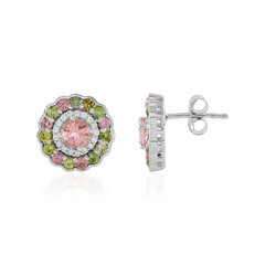 Orecchini in argento con Tormalina Rosa Nigeriana