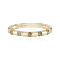 Anello in oro con Diamante Champagne I2