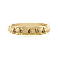 Anello in oro con Diamante Cioccolato I1