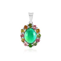 Ciondolo in argento con Opale Verde dell'Etiopia