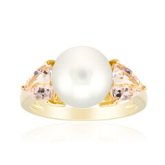 Anello in oro con Perla Bianca dei Mari del Sud (Michelle Albala)
