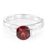 Anello in argento con Granato Mozambico