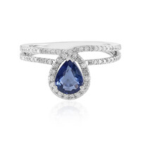 Anello in oro con Zaffiro Ceylon Blu