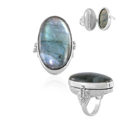 Anello in ottone con Labradorite (Juwelo Style)
